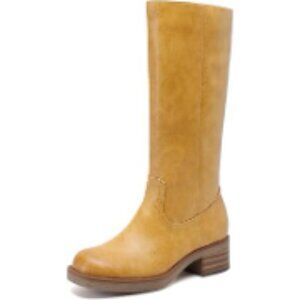 Square Toe Platform Chunky Block Heel Knee High Riding Boots